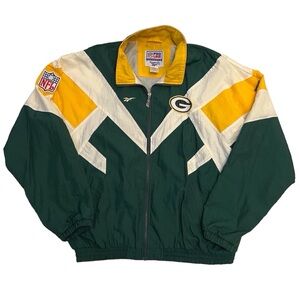 SALE!Vintage 90s Authentic Green Bay Packers Official NFL Reebok Jacket XL GR002